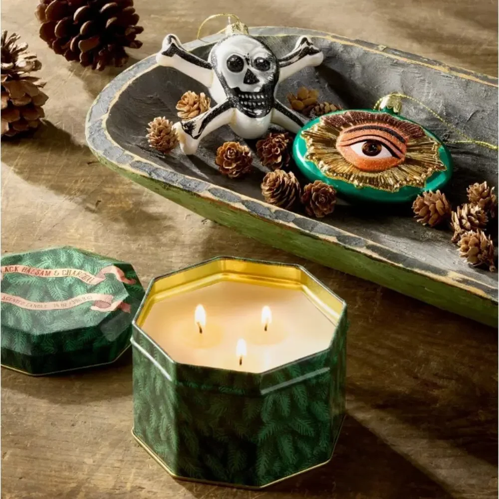 JOHN DERIAN Skull & Crossbones Glass Christmas Halloween Ornament Target 2025